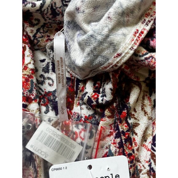 Free People Dress Womens Large NWT  Ivory Damask Long Sleeve Turtleneck Gypsy - Picture 7 of 13